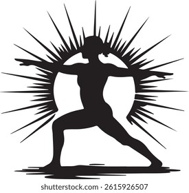 Yoga balance vector image illustration