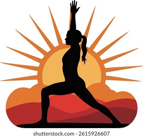 Yoga balance vector image illustration