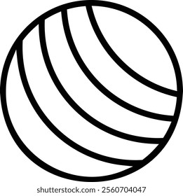 yoga ball icon. Thin linear style design isolated on white background