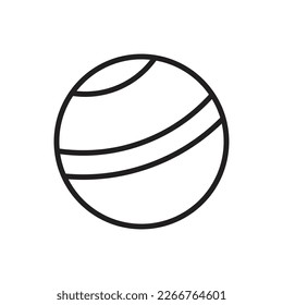 Ilustración del vector de contorno de bola de yoga