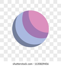 Yoga ball vector icon on transparent background, Yoga ball icon