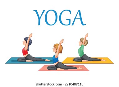 YOGA banner or background vector illustration.