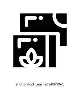yoga block glyph icon. Strong and solid vector icon for websites, mobile interfaces, presentations, and visual branding. High quality and easy to edit.