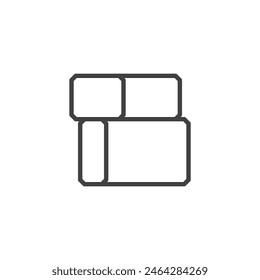 Icono de línea de bloque de yoga. signo de estilo lineal para concepto móvil y Diseño web. Icono de Vector de contorno de bloque de yoga. Símbolo, ilustración del logotipo. Vector gráfico