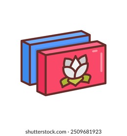 Yoga Blocks Filled Icons , Vector illustration