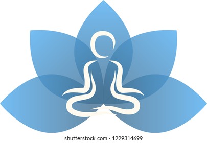 Yoga blue lotus leave