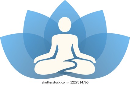 Yoga blue lotus leave