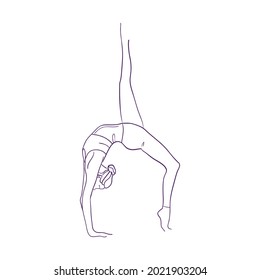Yoga body young girl silhouette sport pose icon
