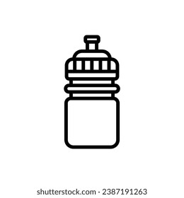 Ilustración del vector de iconos de contorno de botellas de yoga