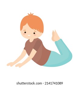 diseño de niños de yoga haciendo estiramientos