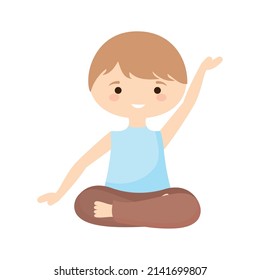 yoga boy icon doing stretching