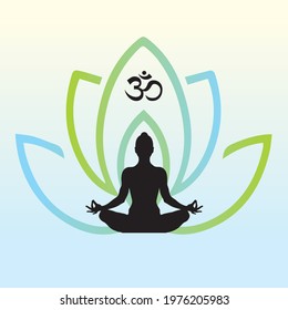 yoga buddha meditation vector graphics