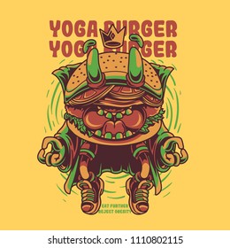 Yoga Burger Illustration