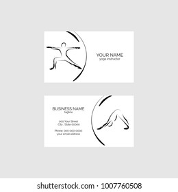 Yoga business card vector template
