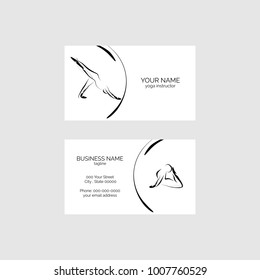 Yoga business card vector template