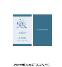 Yoga business card vector template
