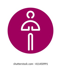 yoga button symbol icon circle pink for website banner logo