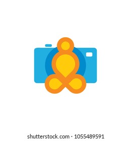 Yoga Camera Logo Icon Design