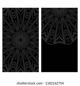 Yoga card template with mandala pattern. For business card, fitness center, meditation class. Vector illustration