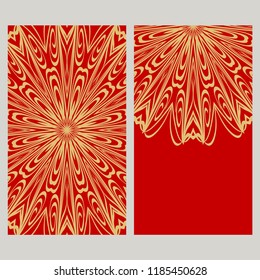 Yoga card template with mandala pattern. For business card, fitness center, meditation class. Vector illustration