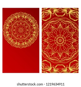 Yoga card template with mandala pattern. For business card, fitness center, meditation class. Vector illustration Yoga card template with mandala pattern. For business card, fitness center, meditation class. Vector illustration