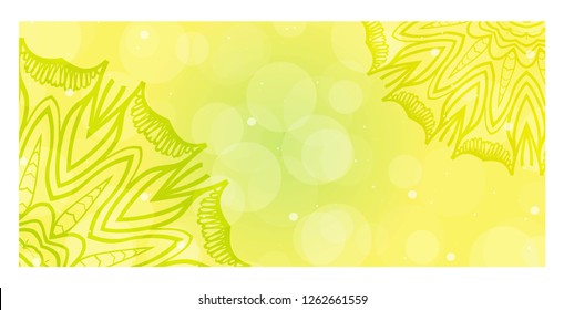 Yoga card template with mandala pattern. For business card, fitness center, meditation class. Vector illustration