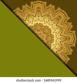 Yoga Card Template With Mandala Pattern. For Business Card, Fitness Center, Meditation Class. Vector Illustration.