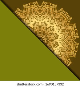 Yoga Card Template With Mandala Pattern. For Business Card, Fitness Center, Meditation Class. Vector Illustration.