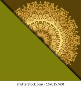 Yoga Card Template With Mandala Pattern. For Business Card, Fitness Center, Meditation Class. Vector Illustration.