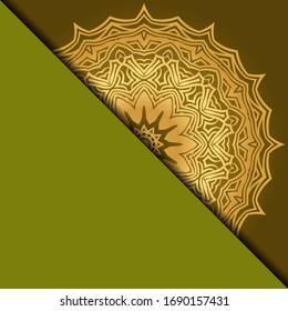 Yoga Card Template With Mandala Pattern. For Business Card, Fitness Center, Meditation Class. Vector Illustration.
