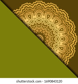 Yoga Card Template With Mandala Pattern. For Business Card, Fitness Center, Meditation Class. Vector Illustration.