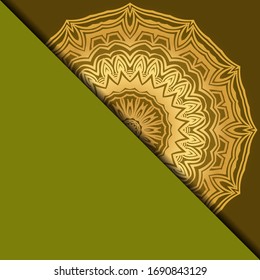 Yoga Card Template With Mandala Pattern. For Business Card, Fitness Center, Meditation Class. Vector Illustration.