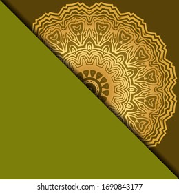 Yoga Card Template With Mandala Pattern. For Business Card, Fitness Center, Meditation Class. Vector Illustration.