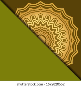 Yoga Card Template With Mandala Pattern. For Business Card, Fitness Center, Meditation Class. Vector Illustration.