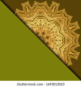 Yoga Card Template With Mandala Pattern. For Business Card, Fitness Center, Meditation Class. Vector Illustration.