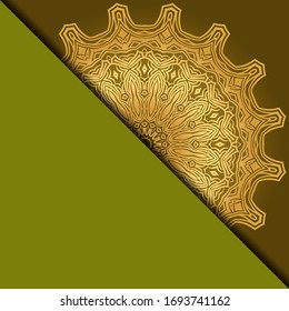 Yoga Card Template With Mandala Pattern. For Business Card, Fitness Center, Meditation Class. Vector Illustration.