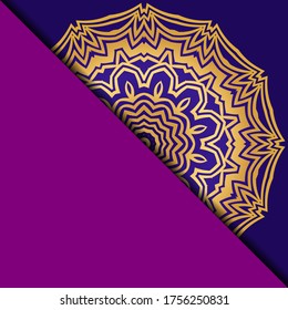 Yoga Card Template With Mandala Pattern. For Business Card, Fitness Center, Meditation Class. Vector Illustration.