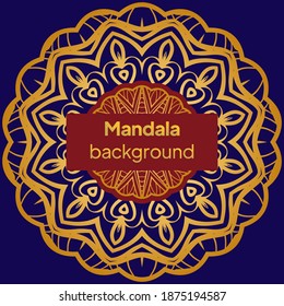 Yoga Card Template With Mandala Pattern. For Business Card, Fitness Center, Meditation Class. Vector Illustration.