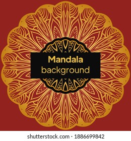 Yoga Card Template With Mandala Pattern. For Business Card, Fitness Center, Meditation Class. Vector Illustration.