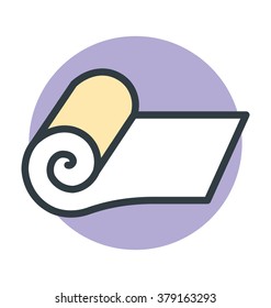 Yoga Carpet Vector Icon