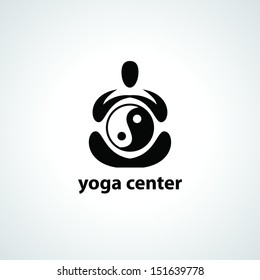 Yogazentrum - Vektorsymbol für Design