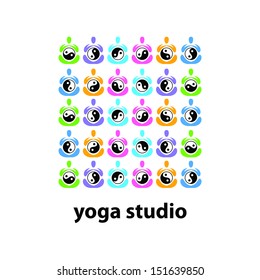 centro de yoga - símbolo vector para el diseño