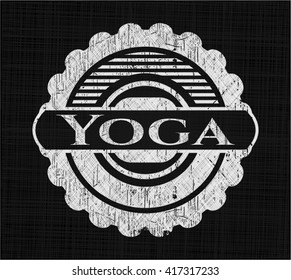 Emblema de pizarra de yoga