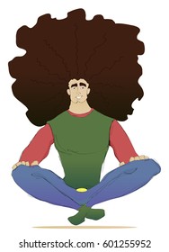 Yoga. Character concept illustration.  Vector illustration.