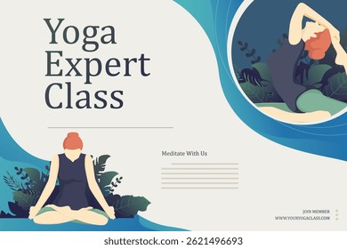 Clase de yoga Flyer Plantilla de fondo