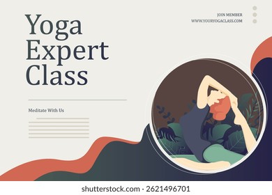Yoga Class Flyer background template