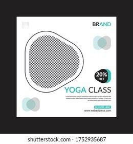 Yoga Class Social Media Post Banner Template