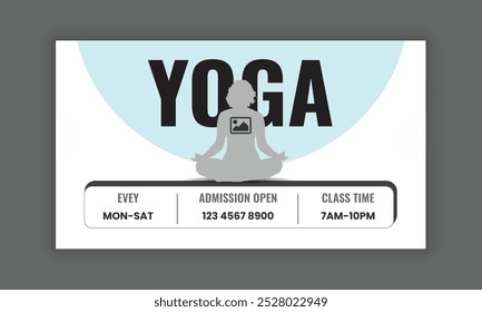 Yoga class website landing page hero section UI template. Web page design for website and mobile 