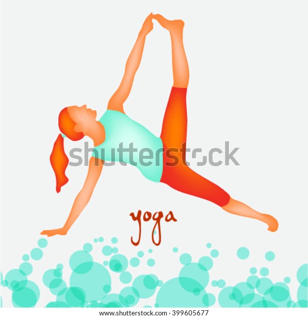 Yoga Classes Morning Exercises Yoga Pose Stock Vector Royalty Free