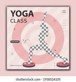 Yoga-Klassen Social-Media-Postvorlage